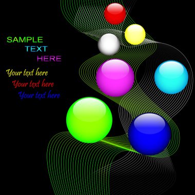 Abstract background with balls. clipart