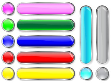 Collection of buttons. clipart