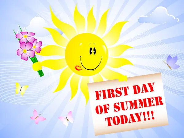 Premier jour de l'été. — Image vectorielle