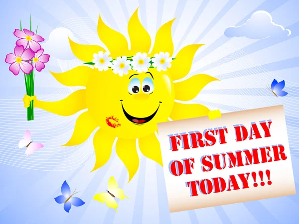 First Day of Summer. — Stock Vector