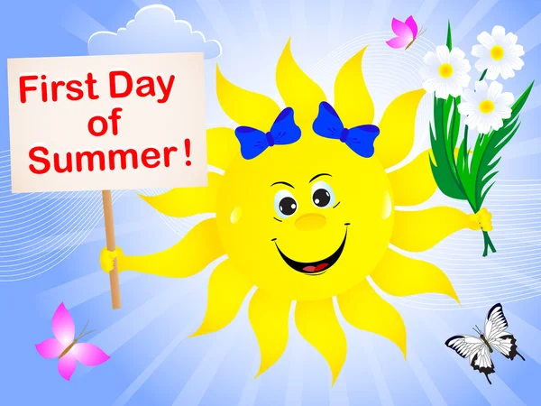 First Day of Summer. — Stock Vector
