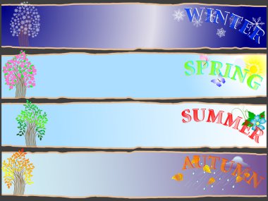All-year seasonal banners. clipart