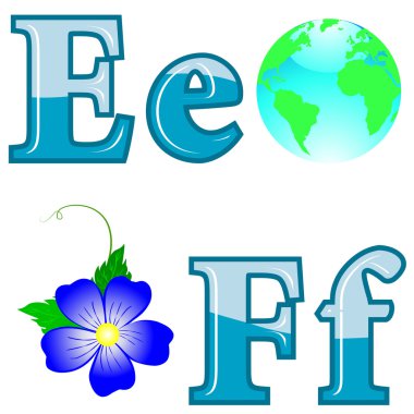 English alphabet. clipart