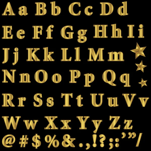 Золотой шрифт . — стоковый вектор