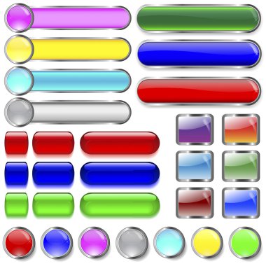 Collection of buttons. clipart