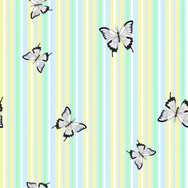 Schmetterlinge nahtloses Design. — Stockvektor