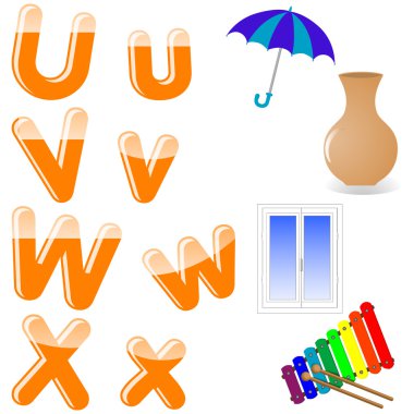 English alphabet. clipart