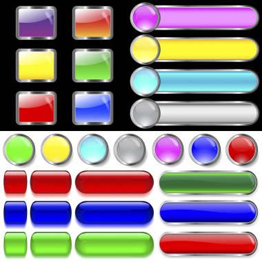 Collection of buttons. clipart