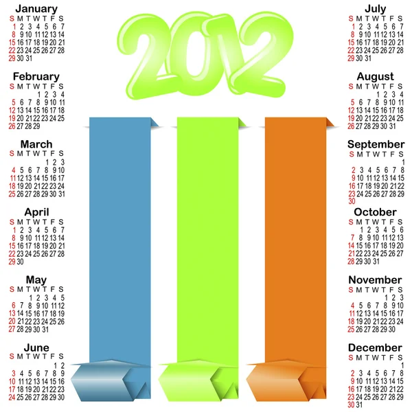 Ημερολόγιο για το 2012. — Διανυσματικό Αρχείο