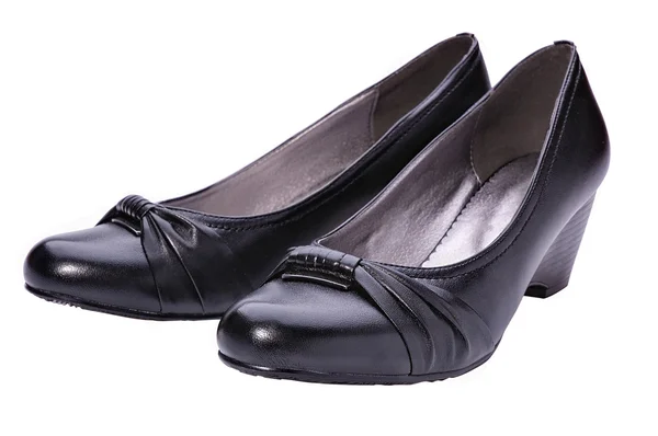 Svarta kvinnliga skor — Stockfoto