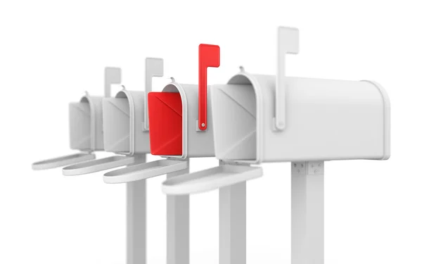 Different concept. Mailbox with envelope. — Stock Photo, Image