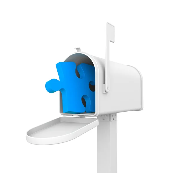 Mailbox with puzzle — Stock Photo, Image