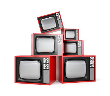 retro tv yığını