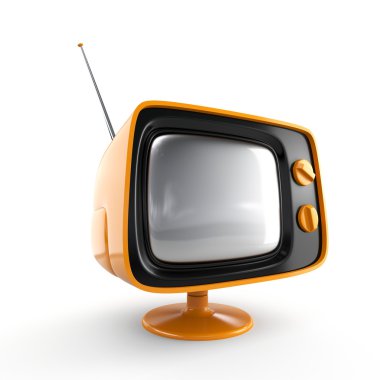 Stylish retro TV. clipart