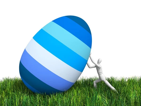 Man and Easter egg — Stock Photo, Image