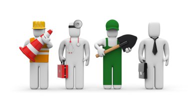 of different professions clipart