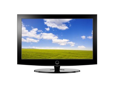 Modern widescreen TV clipart