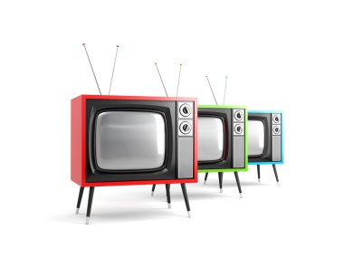 Stylish retro TV clipart