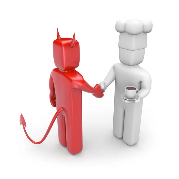 The deal with a devil — Stock Photo, Image