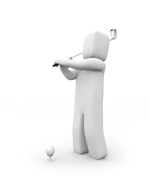 Persona jugando al golf — Foto de Stock