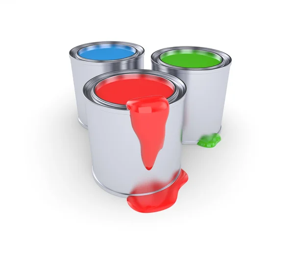 RGB - Cans with paint — Stock Photo, Image