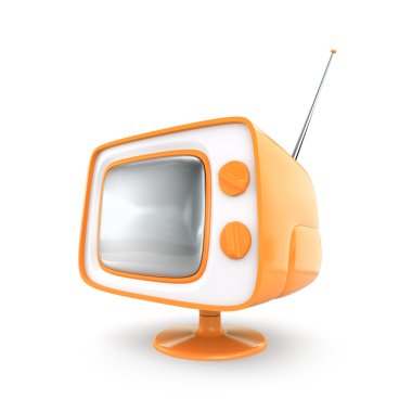 Stylish retro TV. clipart