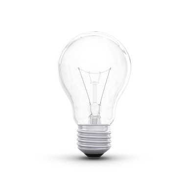 High-quality lightbulb with shadow clipart