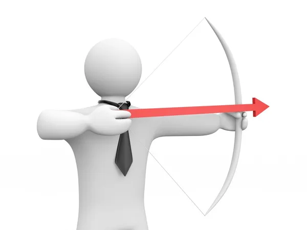 Businessman archer. Arrow to success — Stock Photo, Image