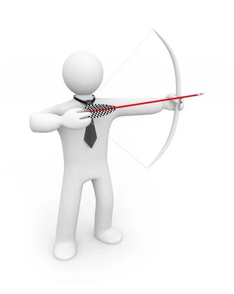 Businessman archer — Stock Photo, Image
