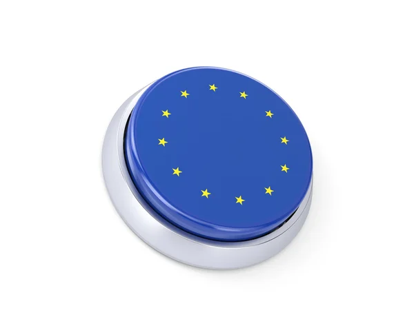 Botão (com bandeira Euro ) — Fotografia de Stock