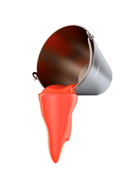 Bucket with paint — Stock Photo, Image