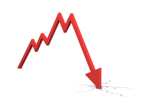 Hospodářská krize. obchodní pádu — Stock fotografie