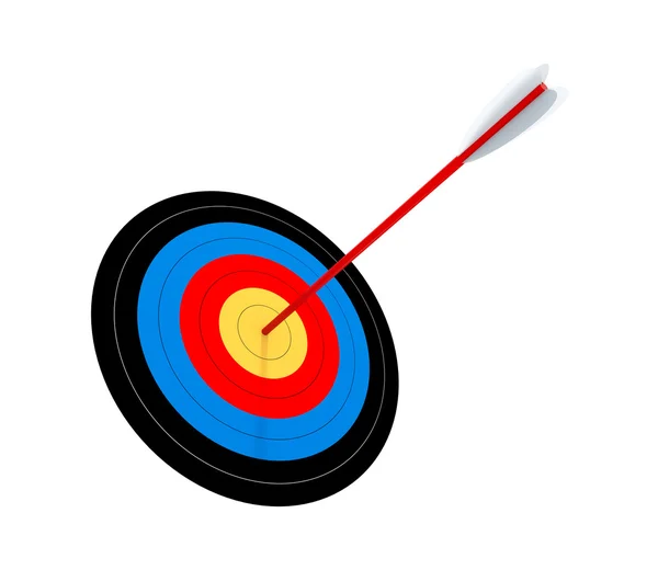 Target with arrow. Isolated on white — Stock Photo, Image