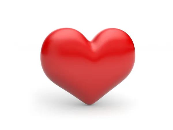 Červené srdce! Klasická love symbol — Stock fotografie