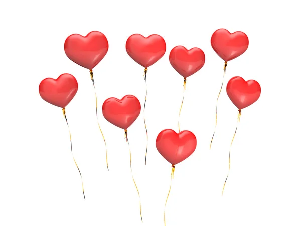 Balóny ve formě srdce — Stockfoto
