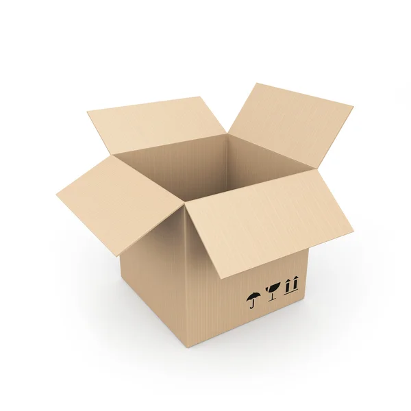 Cardboard box. Easy editable — Stock Photo, Image