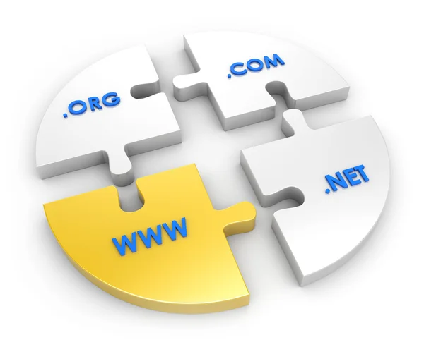 WWW, com, net, org — Stockfoto
