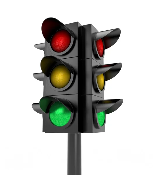 Trafik lambası. yeşil ışık — Stok fotoğraf