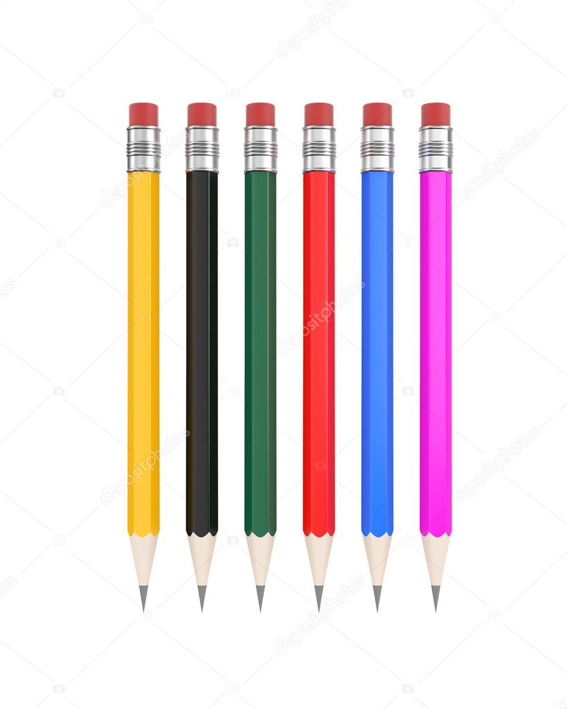 Pencils. Easy editable for you design