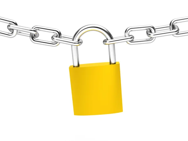 Lock on chain — Stock Photo, Image