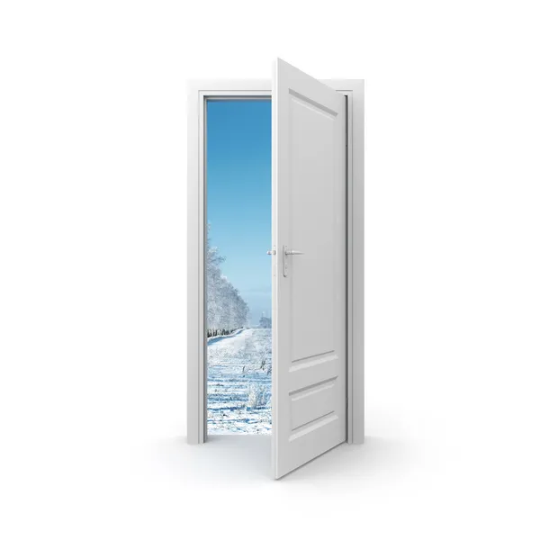 Drzwi do zimy — Zdjęcie stockowe