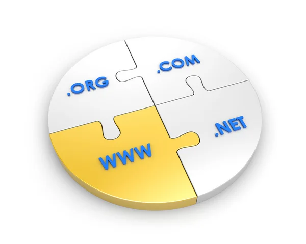 Www は、com、net、org. — ストック写真
