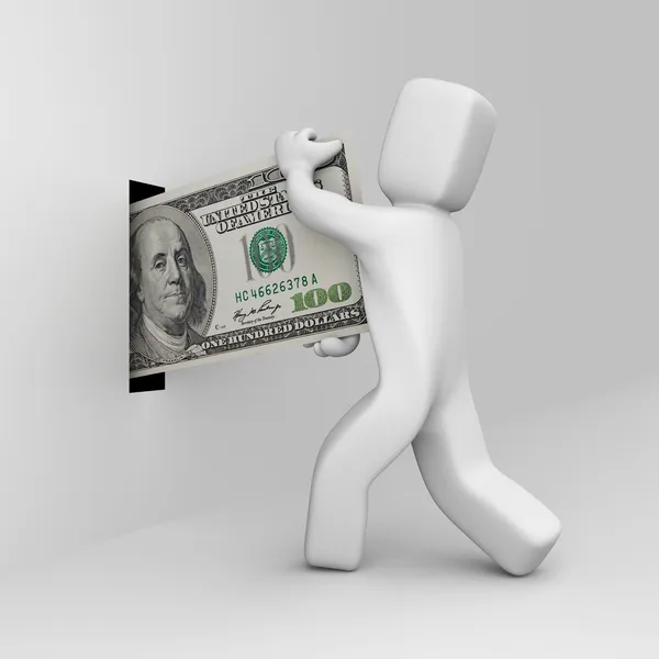 La persona envía dinero —  Fotos de Stock