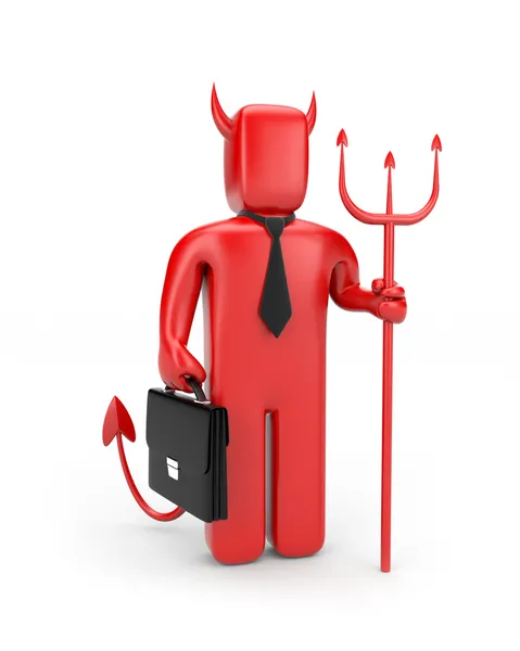 Devil businessman. May be boss :) — Stock Photo, Image