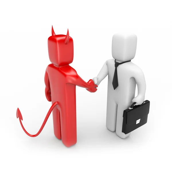 The deal with a devil — Stock Photo, Image