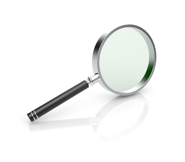 Magnify glass isolated on white
