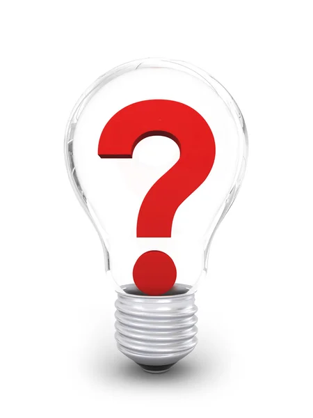 stock image Question in a lightbulb