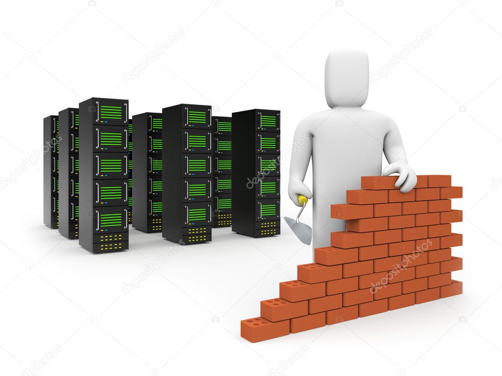 Security firewall building.