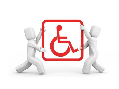 Help invalids. Teamwork clipart