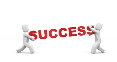 Person carrying success. Business concept clipart